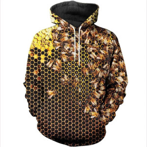 Cute Bee Hoodie "Mystic Swarm" | Unique Gift for Bee Lovers
