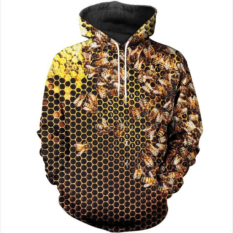 Cute Bee Hoodie "Mystic Swarm" | Unique Gift for Bee Lovers