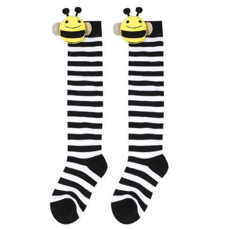 Cute Striped Bee Knee-High Socks | Funny Gift | 1001bees.com