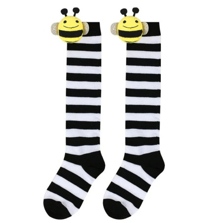 Cute Striped Bee Knee-High Socks | Funny Gift | 1001bees.com