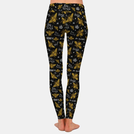 Cute "Bee Queen" Bee Leggings | Stretchy & Comfortable Gift