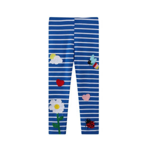 Cute Blue Bee Leggings for Girls | Fun & Comfy Style