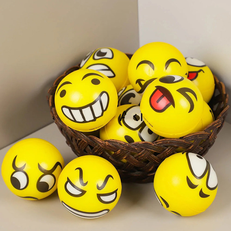 Funny Bee Head Stress Balls (Set of 12) | Cute Fidget Toy