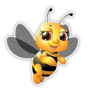 Cute Bee Sticker | Durable Vinyl Decal for Laptops & Cars