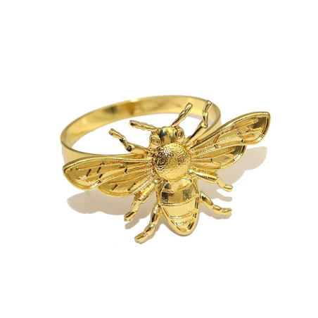 Gold Bee Napkin Rings | Elegant Table Decor - Set of 20