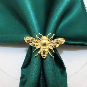 Gold Bee Napkin Rings | Elegant Table Decor - Set of 20