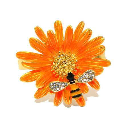 Cute Bee & Flower Napkin Rings | Unique Gift Idea | Set of 4