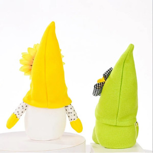 "Sunflower Guardian" Bee Gnome Couple | Cute Spring Decor Gift