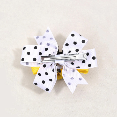 Cute Bee Hair Clip with Polka Dot Bow | Unique Hair Accessory