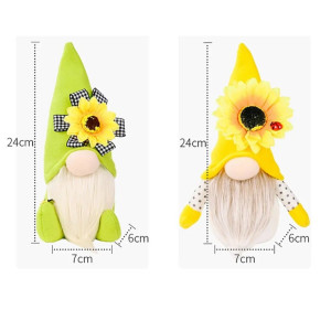 "Sunflower Guardian" Bee Gnome Couple | Cute Spring Decor Gift