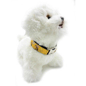 Personalized "Happy Bee" Dog Collar | Cute & Secure Pet ID