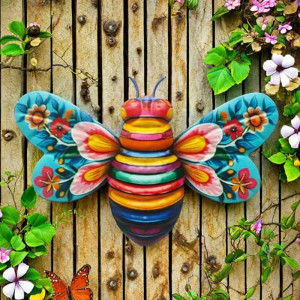 Colorful 3D Metal Butterfly Wall Art | Unique Handmade Decor