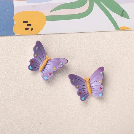 Cute Resin Butterfly Charms - Set of 10 for DIY Crafts