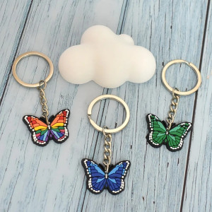 Cute Butterfly Keychain | Colorful Soft PVC Bag Charm Gift 🦋