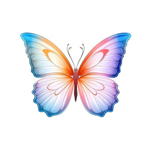 Colorful Butterfly Vinyl Sticker | Modern Flashy Wall Decor