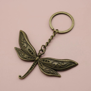Cute Silver Dragonfly Keychain | Nature Gift | 1001bees.com