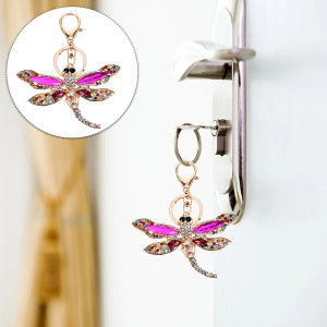 Colorful Rhinestone Dragonfly Keychain | 1001bees.com