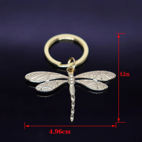 Sparkling Dragonfly Keychain with Rhinestones | Cute Gift Idea