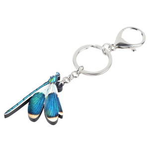 Blue Dragonfly Keychain | Cute Resin Insect Gift | 1001Bees