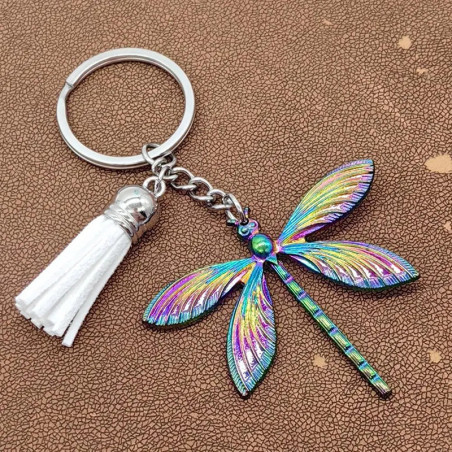 Cute Dragonfly Keychain in Colorful Acrylic | 1001 Bees