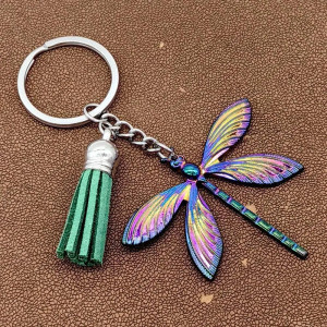 Cute Dragonfly Keychain in Colorful Acrylic | 1001 Bees