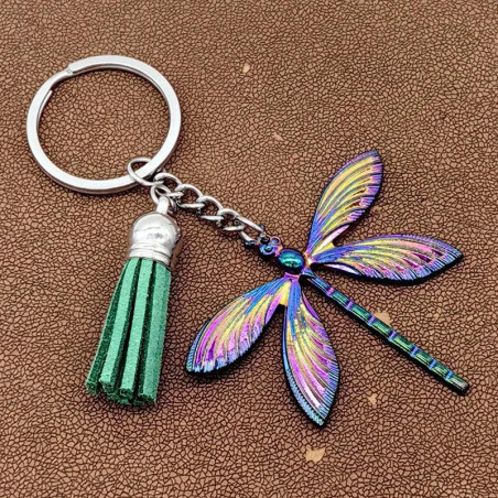 Cute Dragonfly Keychain in Colorful Acrylic | 1001 Bees