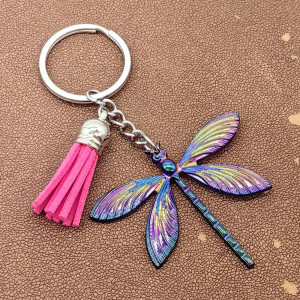 Cute Dragonfly Keychain in Colorful Acrylic | 1001 Bees