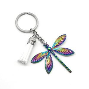 Cute Dragonfly Keychain in Colorful Acrylic | 1001 Bees