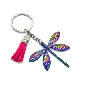 Cute Dragonfly Keychain in Colorful Acrylic | 1001 Bees