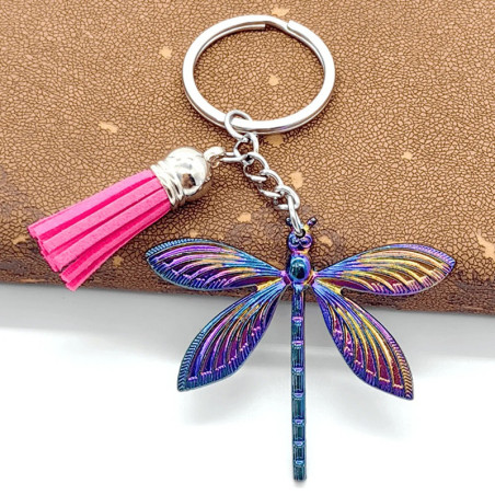 Cute Dragonfly Keychain in Colorful Acrylic | 1001 Bees
