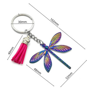 Cute Dragonfly Keychain in Colorful Acrylic | 1001 Bees