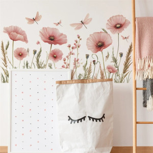 Unique Dragonfly & Flower Wall Sticker | 1001bees.com