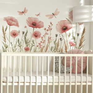 Unique Dragonfly & Flower Wall Sticker | 1001bees.com