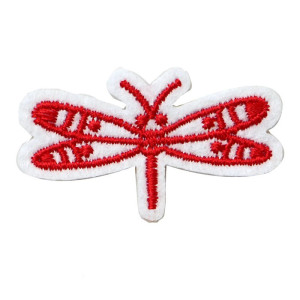 Cute 3D Red Dragonfly Beaded Patch | Unique Gift | 1001bees