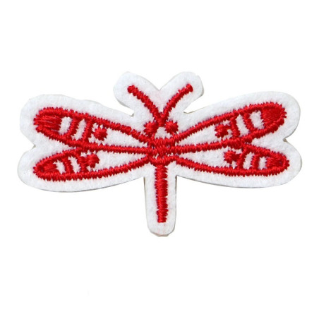 Cute 3D Red Dragonfly Beaded Patch | Unique Gift | 1001bees
