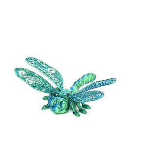 3D Dragonfly Wall Decor - Set of 10 | Metallic Finish