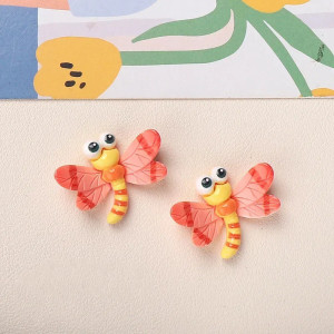 Cute Resin Dragonfly Figurines - 10 Pcs for DIY & Crafts