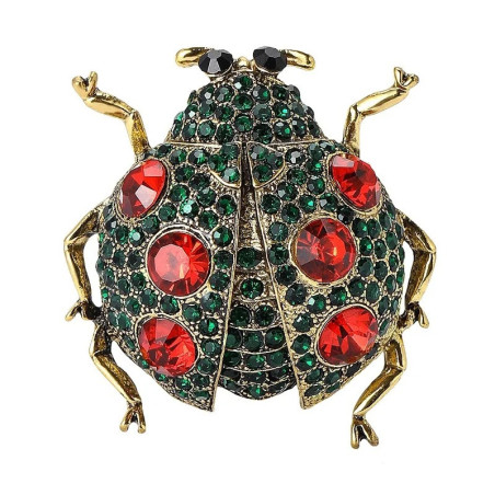 Vibrant Ladybug Brooch | Cute Insect Jewelry Gift for Women