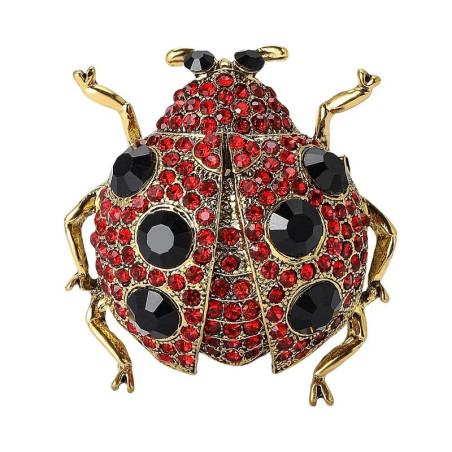 Vibrant Ladybug Brooch | Cute Insect Jewelry Gift for Women
