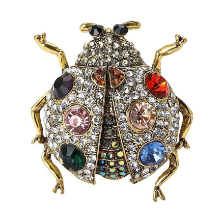 Vibrant Ladybug Brooch | Cute Insect Jewelry Gift for Women