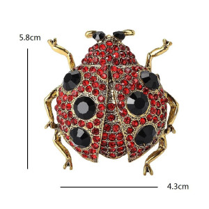 Vibrant Ladybug Brooch | Cute Insect Jewelry Gift for Women