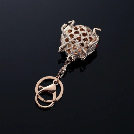 Royal Sparkling Ladybug Keychain - Elegant Zircon Accessory
