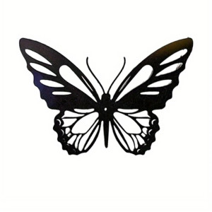 Unique Black & White Metal Butterfly Wings Sticker | 1001Bees