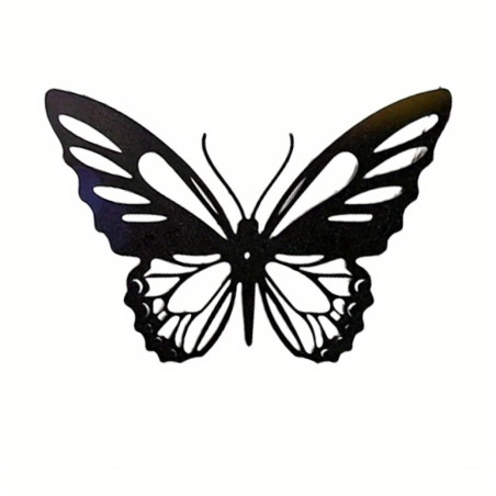 Unique Black & White Metal Butterfly Wings Sticker | 1001Bees
