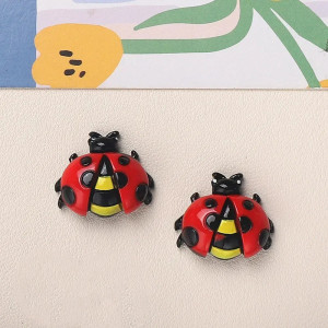 Cute Resin Ladybug Figurines - Set of 10 for DIY & Decor