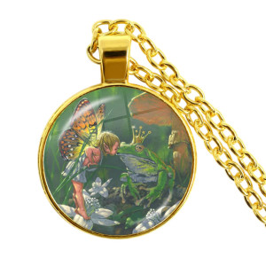Collier Grenouille Rêverie Féerique et Grenouille Mystique - or