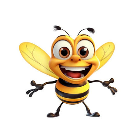 Cute Smiling Bee Sticker | High-Quality PVC Decal Gift