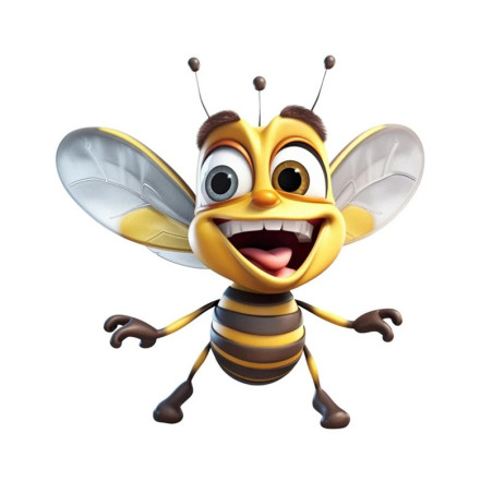 Cute Playful Bee Sticker | Funny & Durable PVC Decal