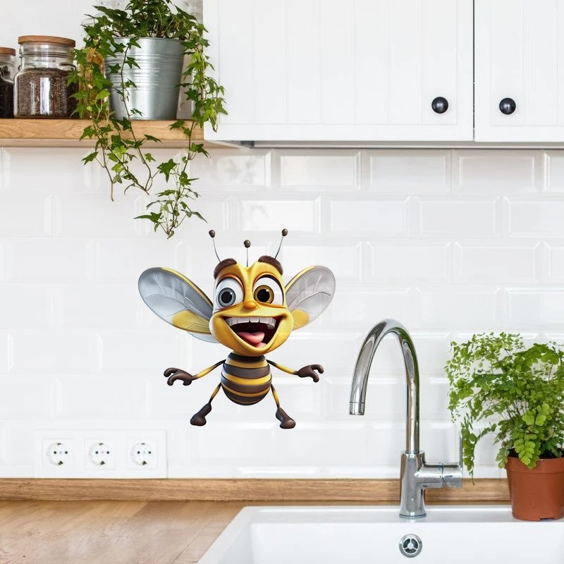 Cute Playful Bee Sticker | Funny & Durable PVC Decal