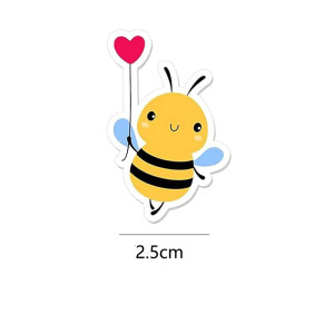 Funny Bee Stickers Roll (500 pcs) | Cute & Unique Decals